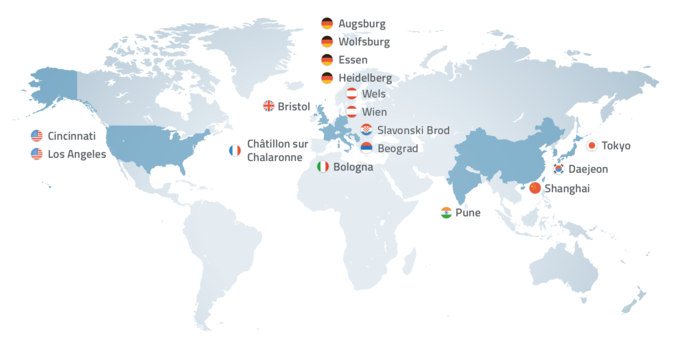 Worldwide locations of CADENAS GmbH.