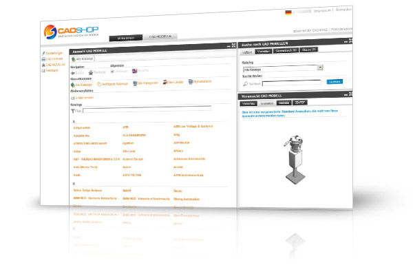 3D CAD Downloadportal von CADShop