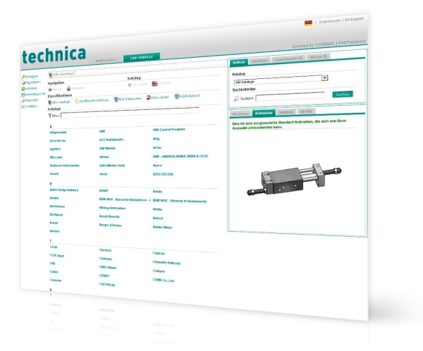 3D CAD Downloadportal von Technica